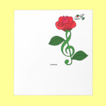Hummingbird Rose Clef notepads