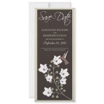 Hummingbird Save the Date Announcement (sepia) invitations