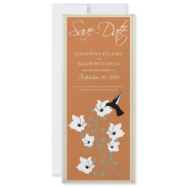 Hummingbird Save the Date Announcement (tangerine) invitations by TheWeddingShoppe Hummingbird Save the Date Announcement (tangerine) invitations