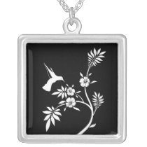 Hummingbird Silhouette Necklace necklaces