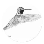 Hummingbird Round Stickers