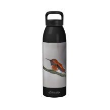 Hummingbird Sticking Out Tongue Reusable Water Bottles