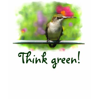 Hummingbird Think Green shirt