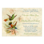 Hummingbird Vintage Floral Wedding Invitation