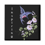 Hummingbird with Flowers 2 Magnet magnets