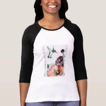 Hummingbird with Hibiscus t-shirts