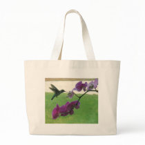 Hummingbird with Orchid Bags