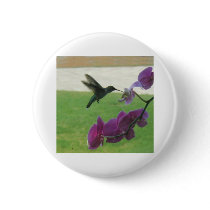 Hummingbird with Orchid buttons