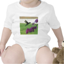 Hummingbird with Orchid t-shirts