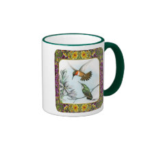Hummingbirds and Flowers #2 Mugs