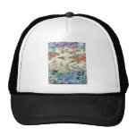 Hummingbirds and flowers stained glass WOW Hats