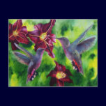 Hummingbirds and Lillies Post Card postcards