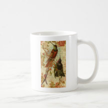Hummingbirds and Roses Mugs