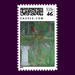Hummingbirds by the Pond Postage stamps