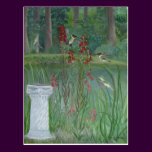 Hummingbirds by the Pond Postcard postcards