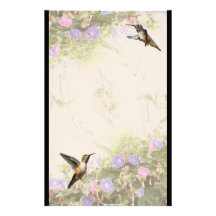 Hummingbirds & Flowers Stationery