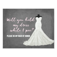 Humor Bride | Bridesmaid 4.25x5.5 Paper Invitation Card