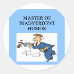 HUMOR master comedian Round Sticker