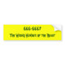 Humor of the beast. bumper sticker