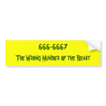 Humor of the beast. bumper sticker