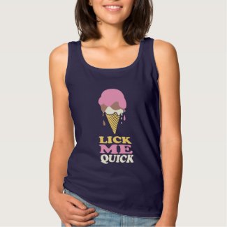 Humor summer ice cream melting lick me quick shirt