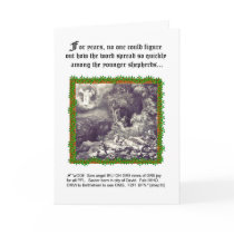 Humorous Angel-Shepherd Theme Christmas Card