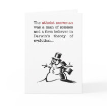 Humorous Atheist Snowman Christmas Card