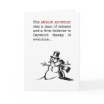 Humorous Atheist Snowman Christmas Card