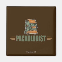 Humorous Backpacking Fridge Magnet