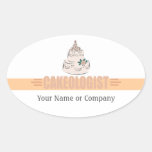 Humorous Baker Oval Stickers