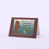 Humorous Bear Birthday Greeting cards