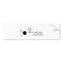Humorous Bowling Dog Bumper Stickers