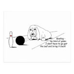 Humorous Bowling Dog Postcards