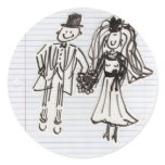Humorous Bride and Groom stickers
