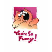 Humorous Cartoon Cat | Funny Cat Humor T Shirt