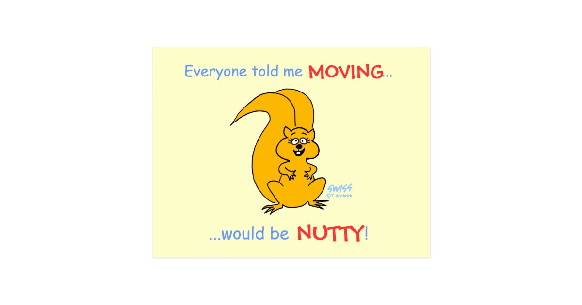 Humorous Cartoon Change of Address Card Zazzle