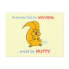 Humorous Cartoon Change of Address Card postcard