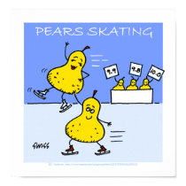 Humorous Cartoon Kitchen Poster - Pears posters by Humorous_posters Humorous Cartoon Kitchen Poster - Pears posters