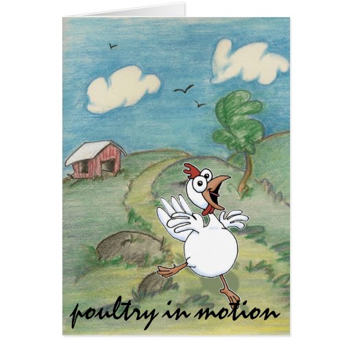 humorous chicken leaving coop cards | Zazzle