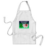 Humorous Christmas Pig with Saying aprons