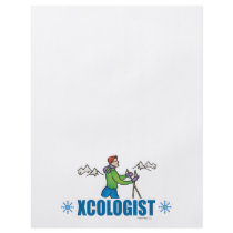 Humorous Cross Country Skiing Guy Flyer Design