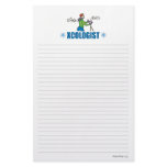 Humorous Cross Country Skiing Guy Custom Stationery