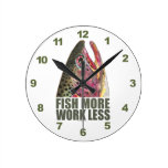Humorous Fly Fishing Round Clocks