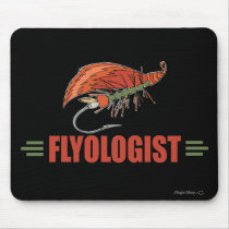 Humorous Fly Tying, Fly Fishing Mouse Pad