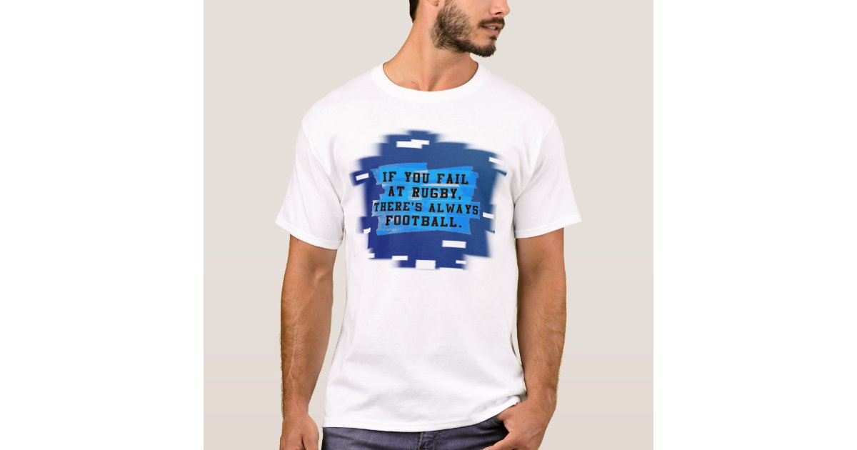 caption on white shirt