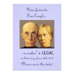 Humorous Fun Couple Save-The-Date Invitations