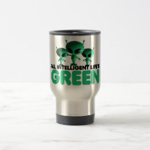 Humorous green mugs