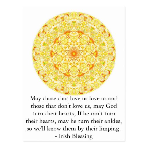 Humorous Irish Blessing from IRELAND Postcards