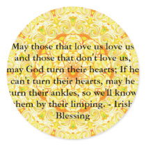 Humorous Irish Blessing from IRELAND stickers by spiritcircle Humorous Irish Blessing from IRELAND stickers
