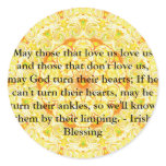 Humorous Irish Blessing from IRELAND Stickers